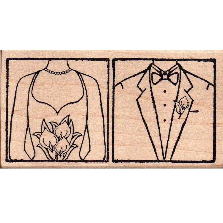 Magenta Wood Stamp Bridal Party