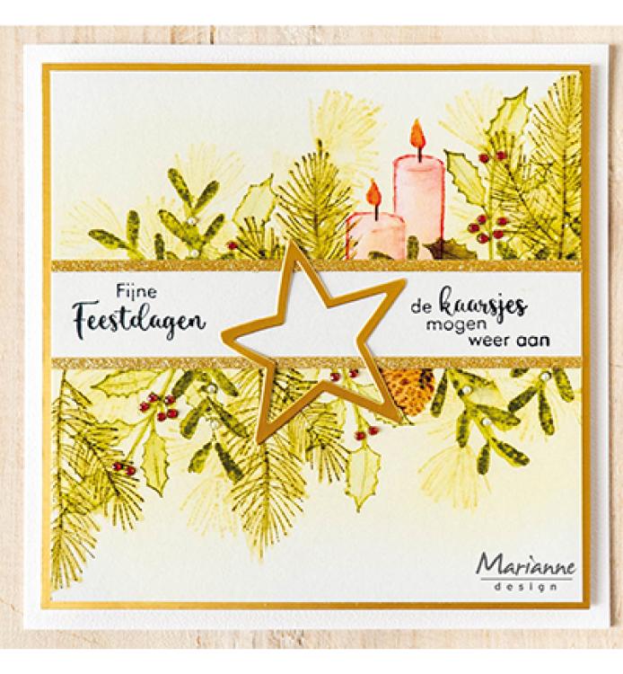 Marianne Design Silhouette Art Stamp Candles CS1146