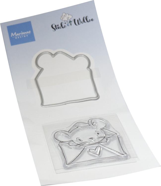 Marianne Design Stamp & Die Set Hello Mouse CS1152