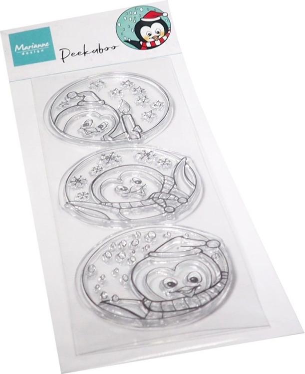 Marianne Design Stamp Hetty's Peek-a-Boo Penguins #CS1110