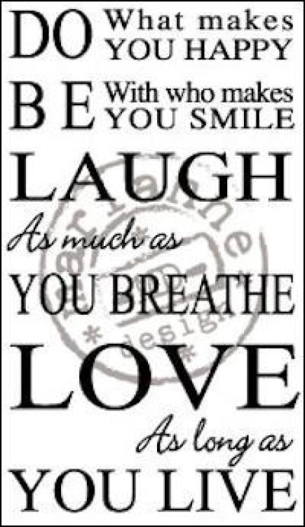 Marianne Design Clear Stamp Do what makes you happy #CS0903