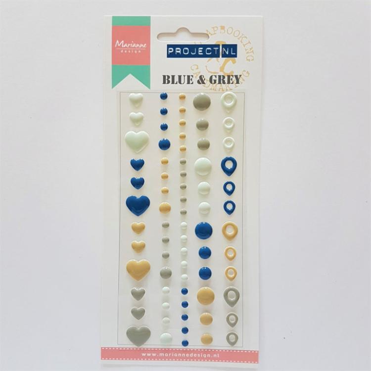 Marianne Design Enamel Dots Blue & Grey