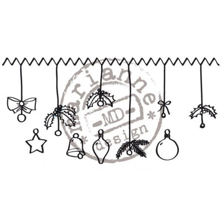 Marianne Design Quilling Clear Stamp Christmas Decorations FG2464