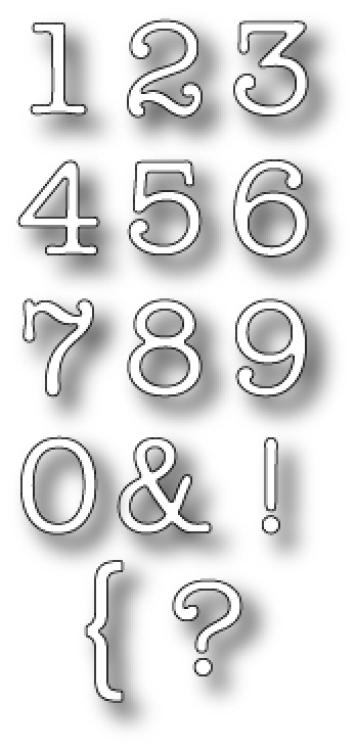 Memory Box Stanze Typewriter Numbers