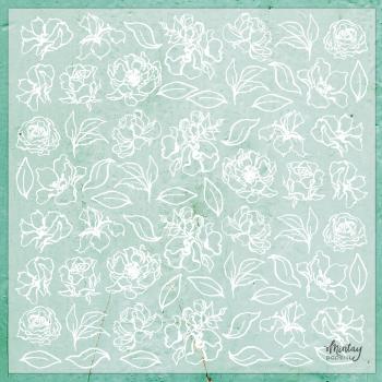 Mintay Papers 12x12 Decorative Vellum Flowers #01