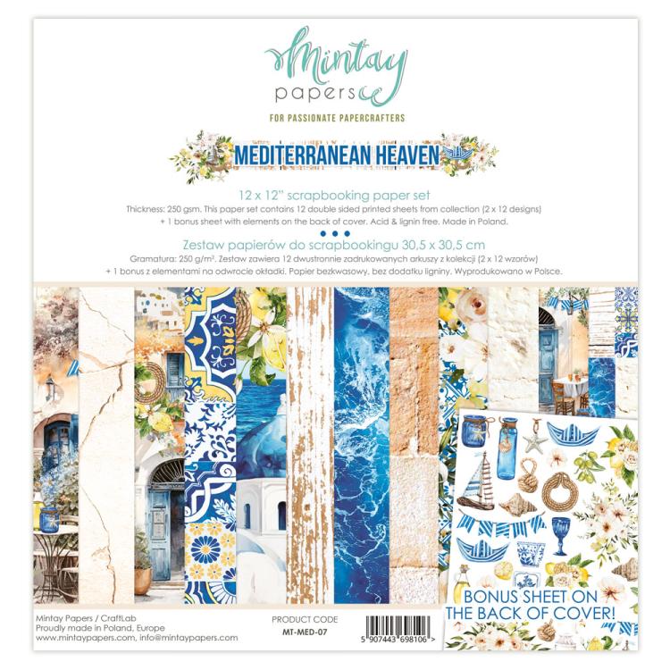 Mintay Papers 12x12 Paper Pad Mediterranean Heaven