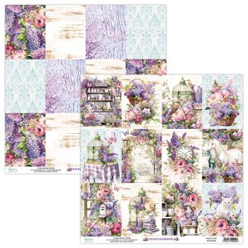 Mintay Papers 12x12 Paper Sheet Lilac Garden Cards 06