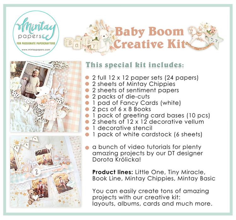 Mintay Papers Baby Boom Scrapbooking Creative KIT