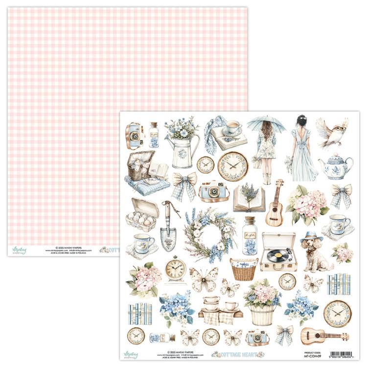Mintay Papers Cottage Heart 12x12 Paper Sheet Elements 09