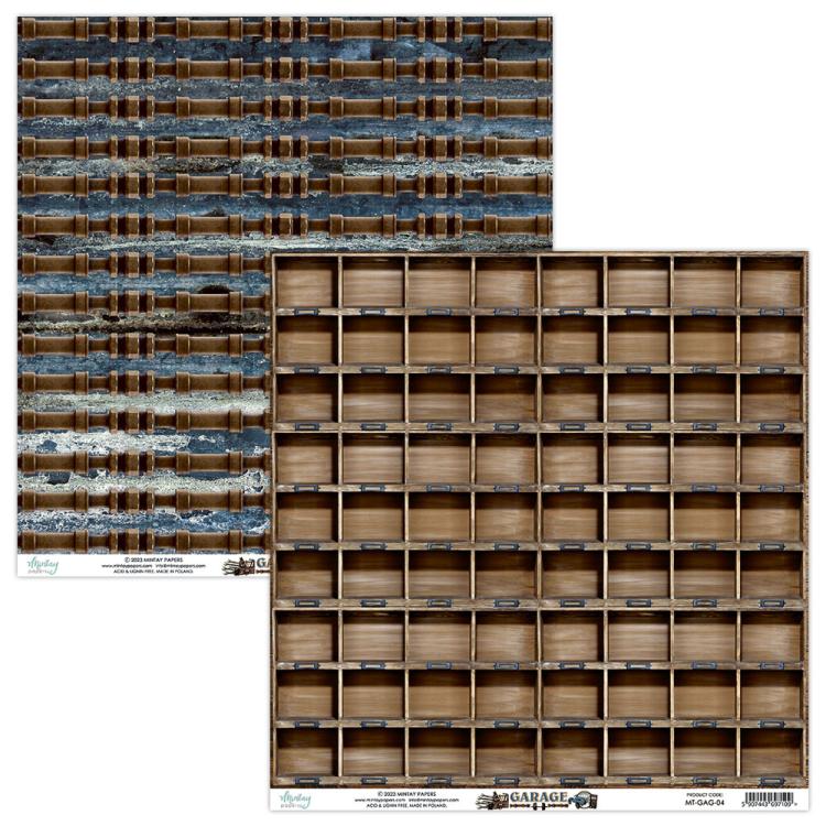 Mintay Papers Garage 12x12 Paper Sheet 04