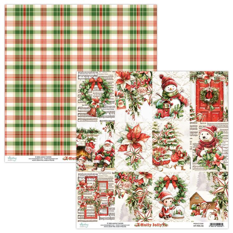 Mintay Papers Holly Jolly 12x12 Paper Sheet Cards 06