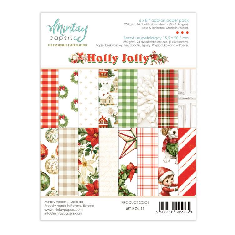 Mintay Papers Holly Jolly 6x8 Add-on Paper Pad