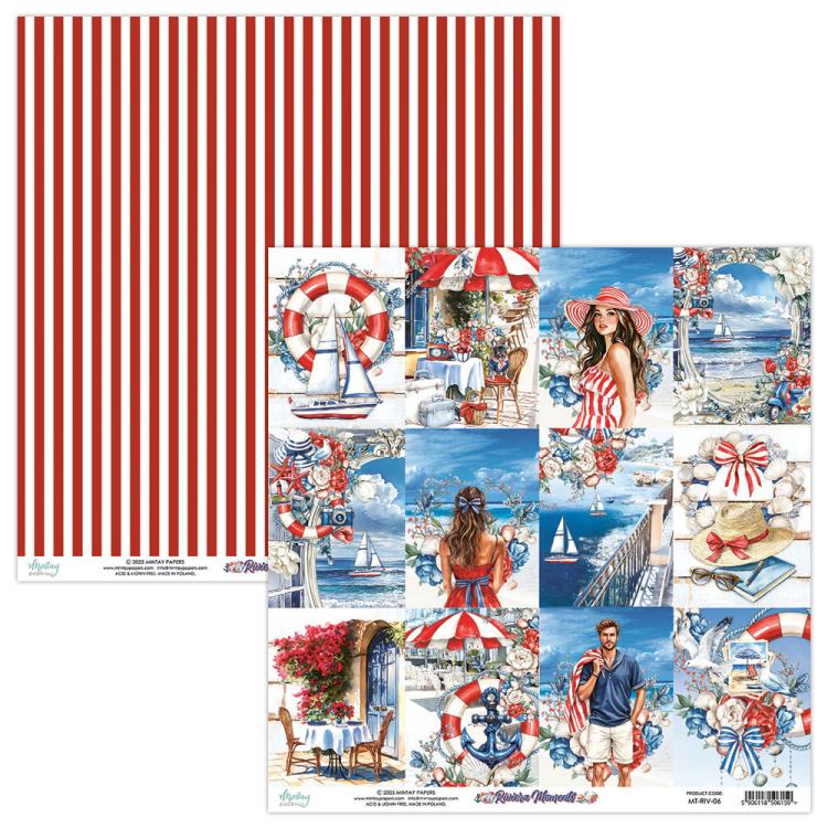Mintay Papers Riviera Moments 12x12 Paper Sheet Cards 06