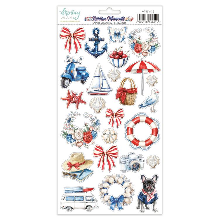 Mintay Papers Riviera Moments 6x12 Paper Stickers Elements