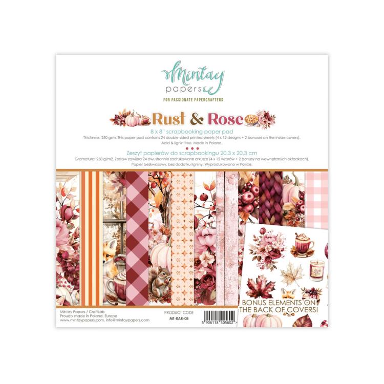 Mintay Papers Rust & Rose 8x8 Paper Pad