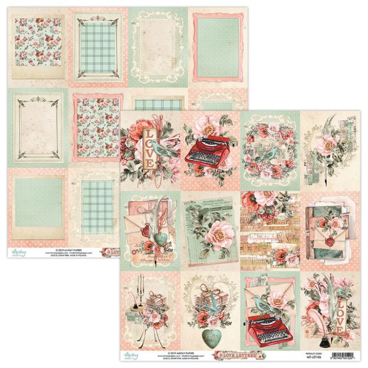 SET Mintay 12x12 Paper Sheet Love Letters Cards #06