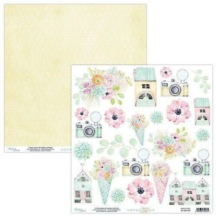 SET Mintay 12x12 Paper Sheet  Lovely Day Elements #09