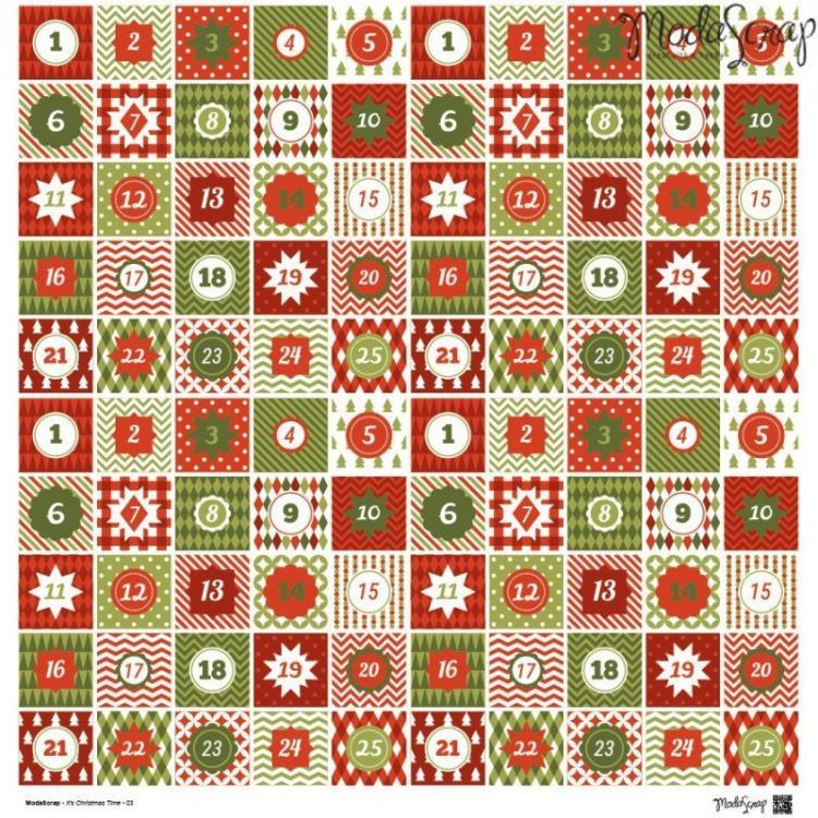 ModaScrap 12x12 Paper Pack It's Christmas Time