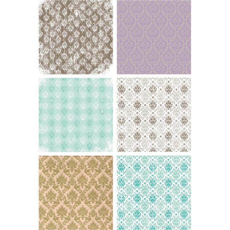 MultiCraft Paper Pad 6X6 Old World Damask