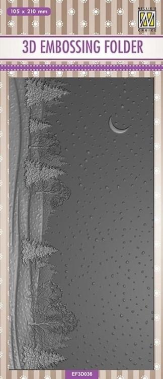 Nellie Snellen 3D Embossing Folder Snowy Landscape #036