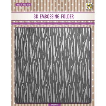 Nellie Snellen 3D Embossing Folder Zebra Background #080