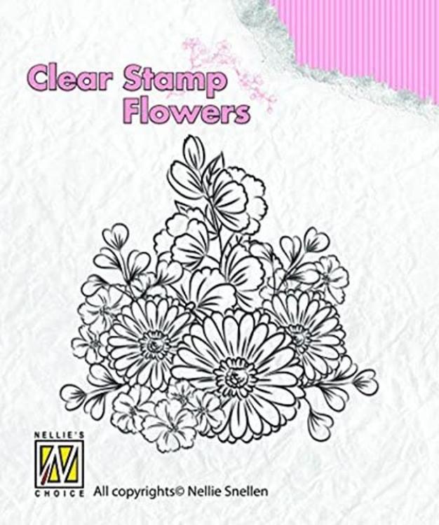 Nellie Snellen Clear Stamp Gerberas FLO010