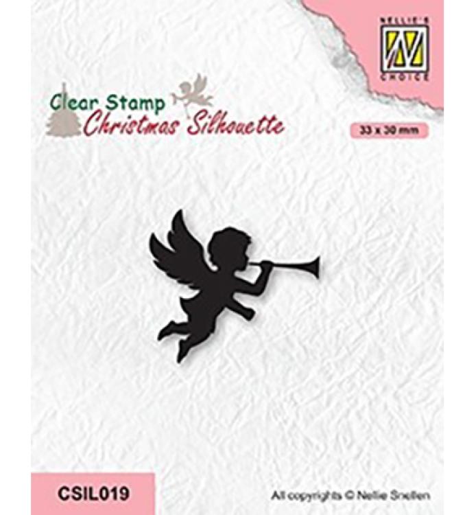 Nellie Snellen Stamp Angel with Trompet CSIL019