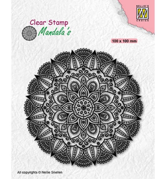 Nellie´s Choice Clear Stamp Mandala Dahlia Flower 007