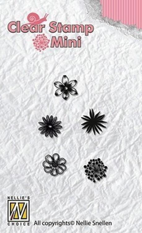 Nellie Choice Mini Clear Stamps Flowers