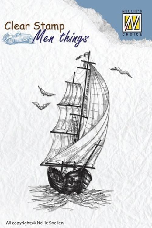 Nellie Snellen Clear Stamp Men Things Sailing Boat