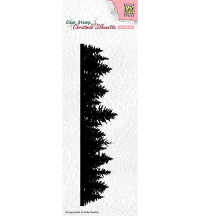 Nellie Snellen Clear Stamp Pine Tree Border #CSIL005
