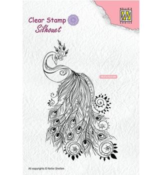Nellie Snellen Clear Stamps Peacock #SIL044