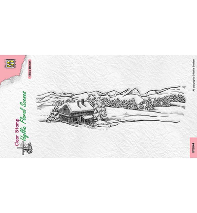 Nellie Snellen Clear Stamps Slim Line Snow Landscape #IFS044