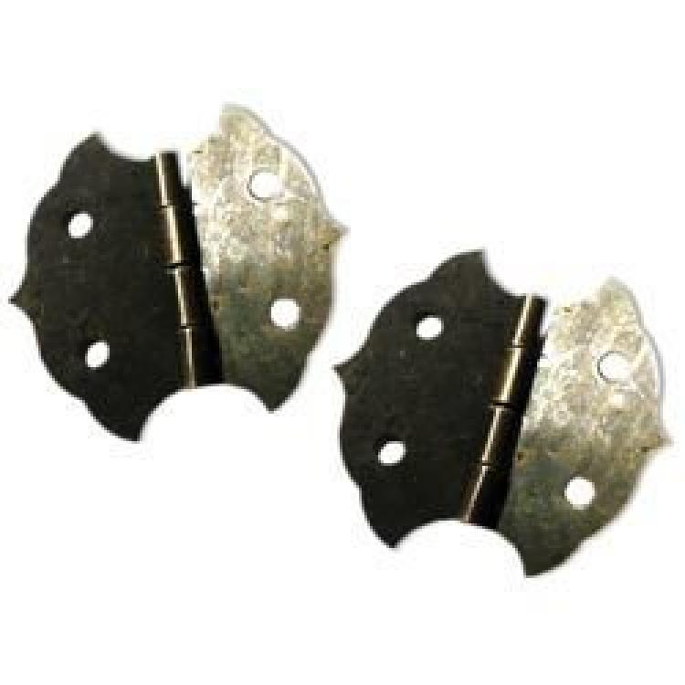 Old Brass Embellishments Scalloped Metal Hinge 1' (2/Pkg)