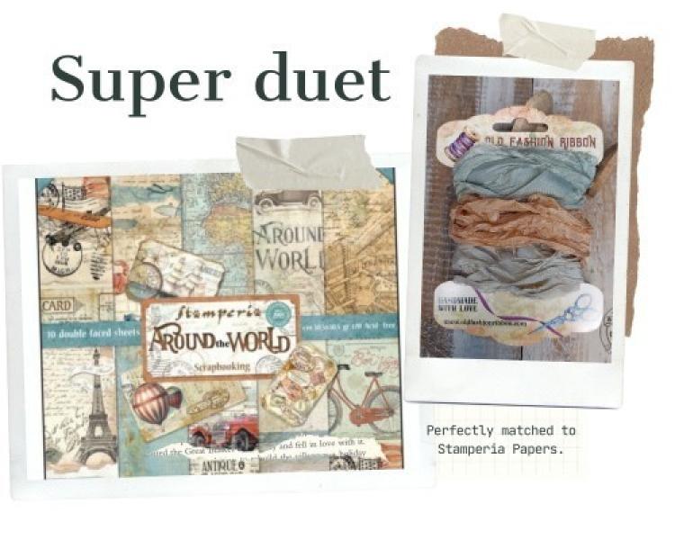 Old Fashion Ribbons 3er Set Stamperia Around the World