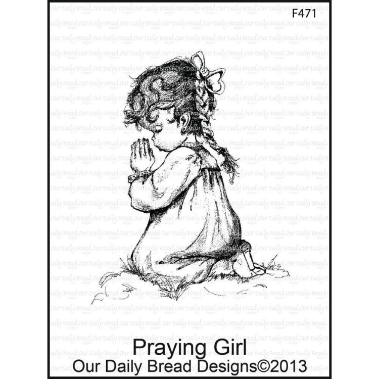 Our Daily Bread Designs Cling Stamp Praying Girl