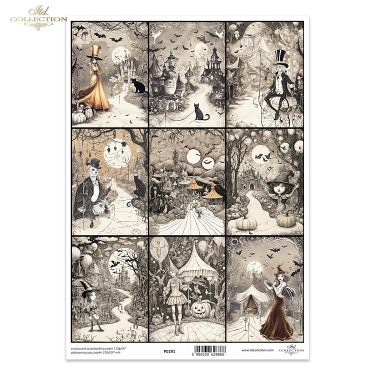 P0291 ITD Collection Mysterious Scenery A4 Translucent Paper
