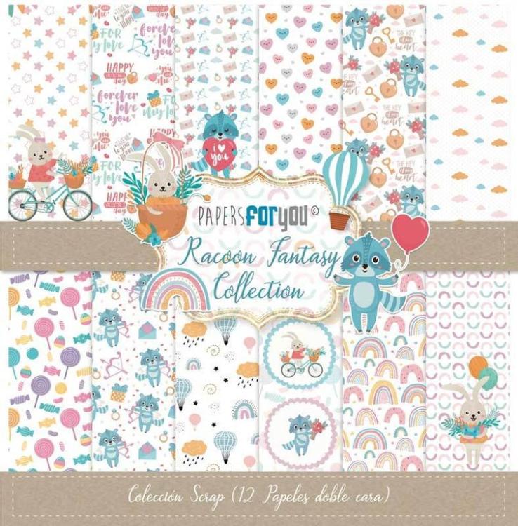 Papers For You 12x12 Paper Pad Racoon Fantasy #2837