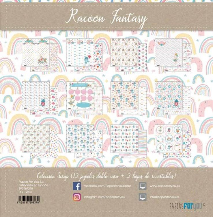 Papers For You 12x12 Paper Pad Racoon Fantasy #2837
