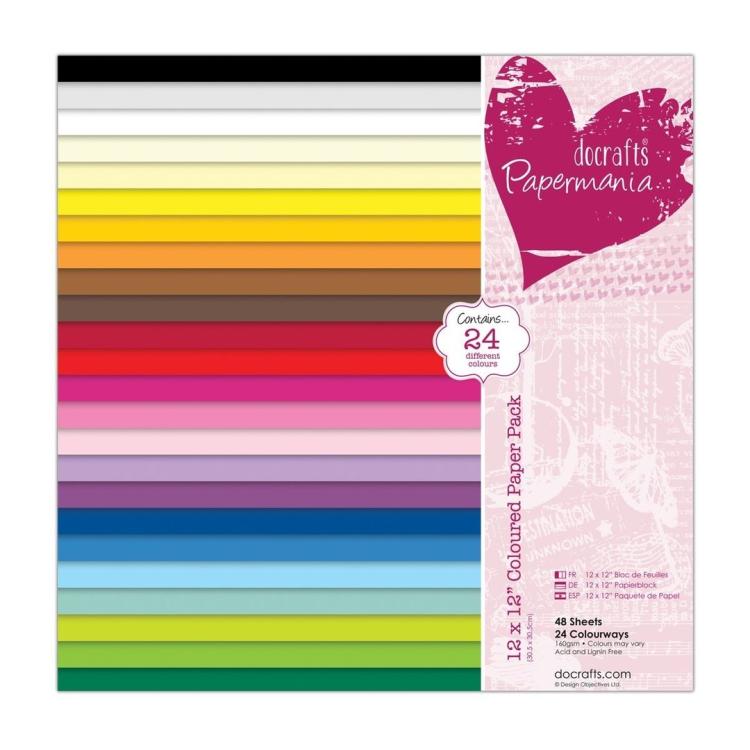 Papermania 12x12 Paper Pad Coloured (Mehrfarbig)