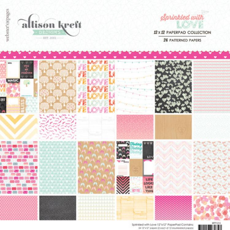 Webster Pages 12x12 Paper Pad Sprinkled with Love #PP1215