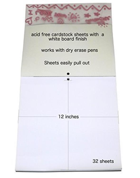 SALE DCWV 12x12 Paper Stack White Board #342
