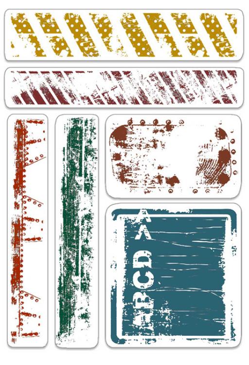 CB Bad Girls Clear Stamp Urban Tags & Borders #6022