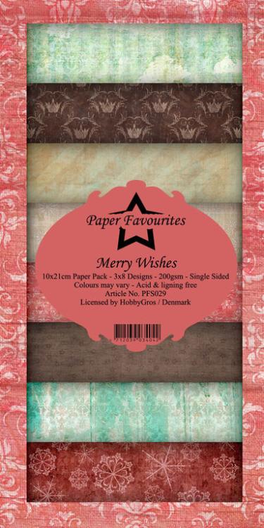 Paper Favourites Slim Paper Pack Merry Wishes #029