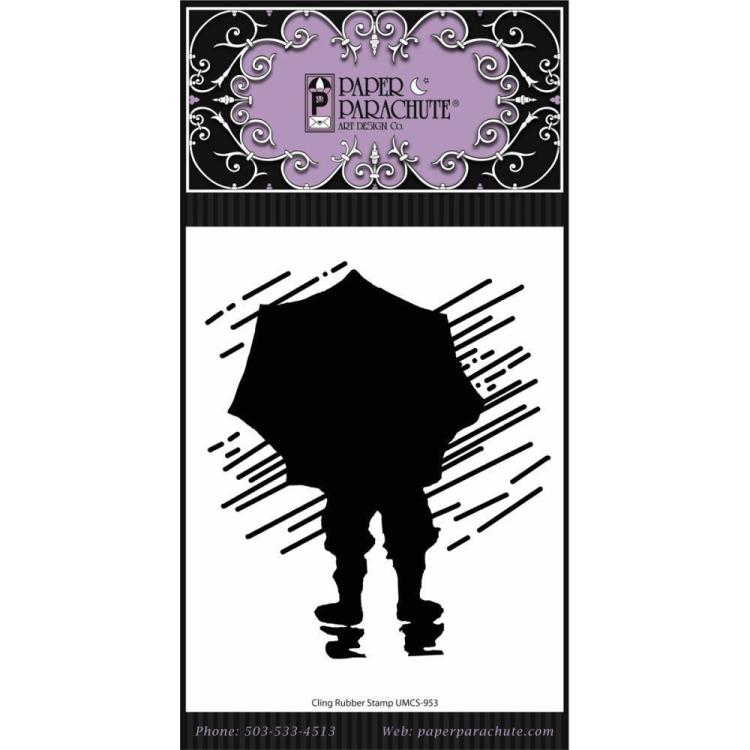 Paper Parachute Cling Rubber Stamps Rain Man