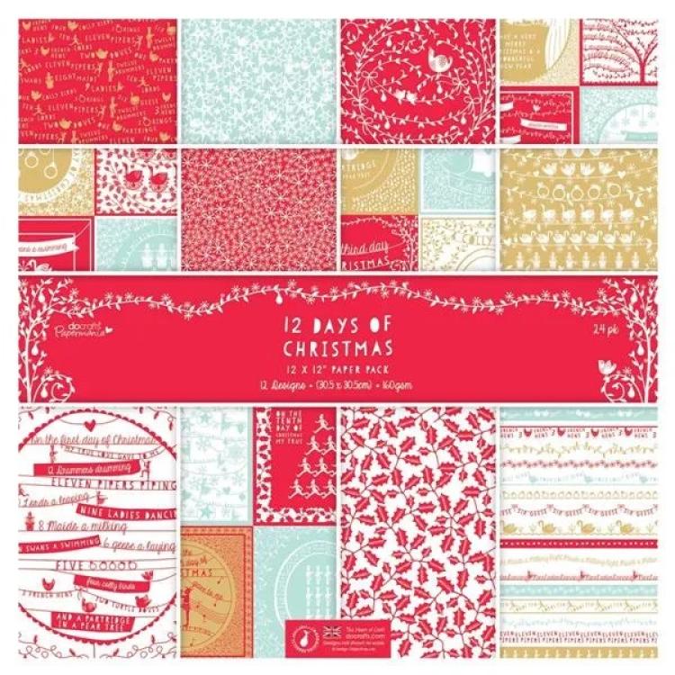 Papermania 12 Days of Christmas 12x12 Paper Pad