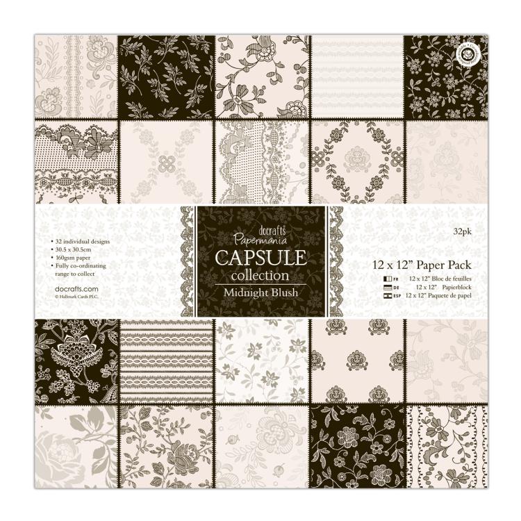 Papermania Capsule Midnight Blush 12x12 Paper Pad