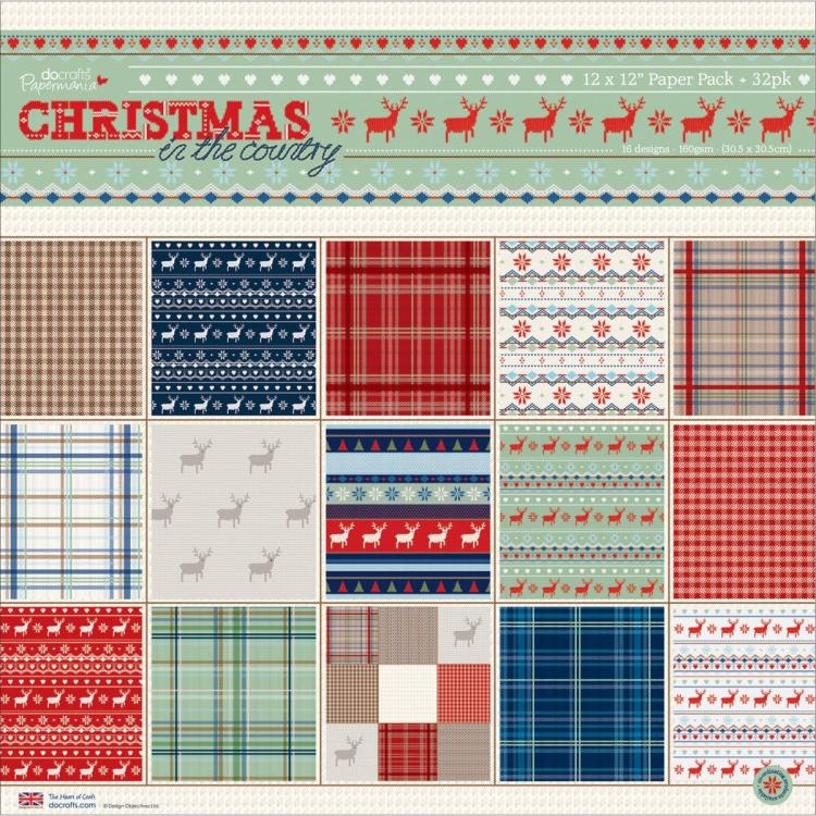 Papermania Christmas In The Country 12x12 Paper Pad