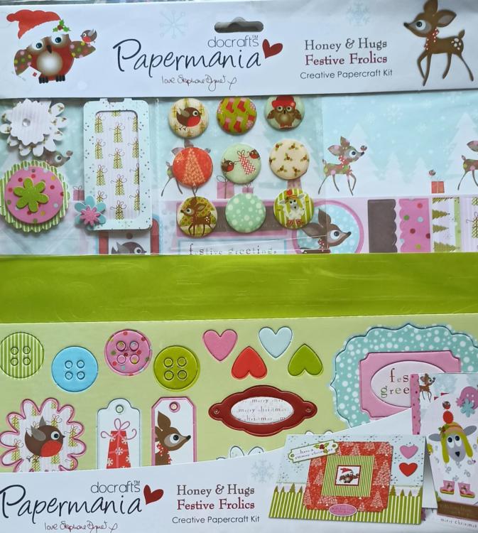 Papermania Honey & Hugs 12x12 Festive Frolics Papercraft Kit