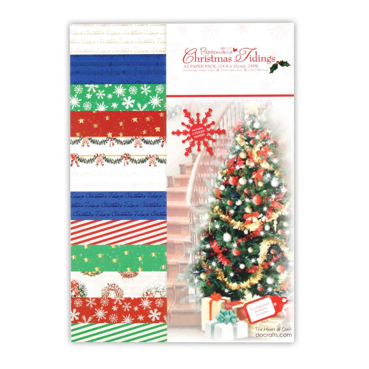 Papermania A5 Paper Pack Christmas Tidings (24pk)